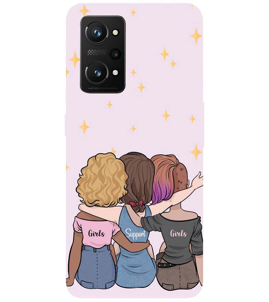 PS1313-Girls Support Girls Back Cover for Realme Q3 Pro 5G