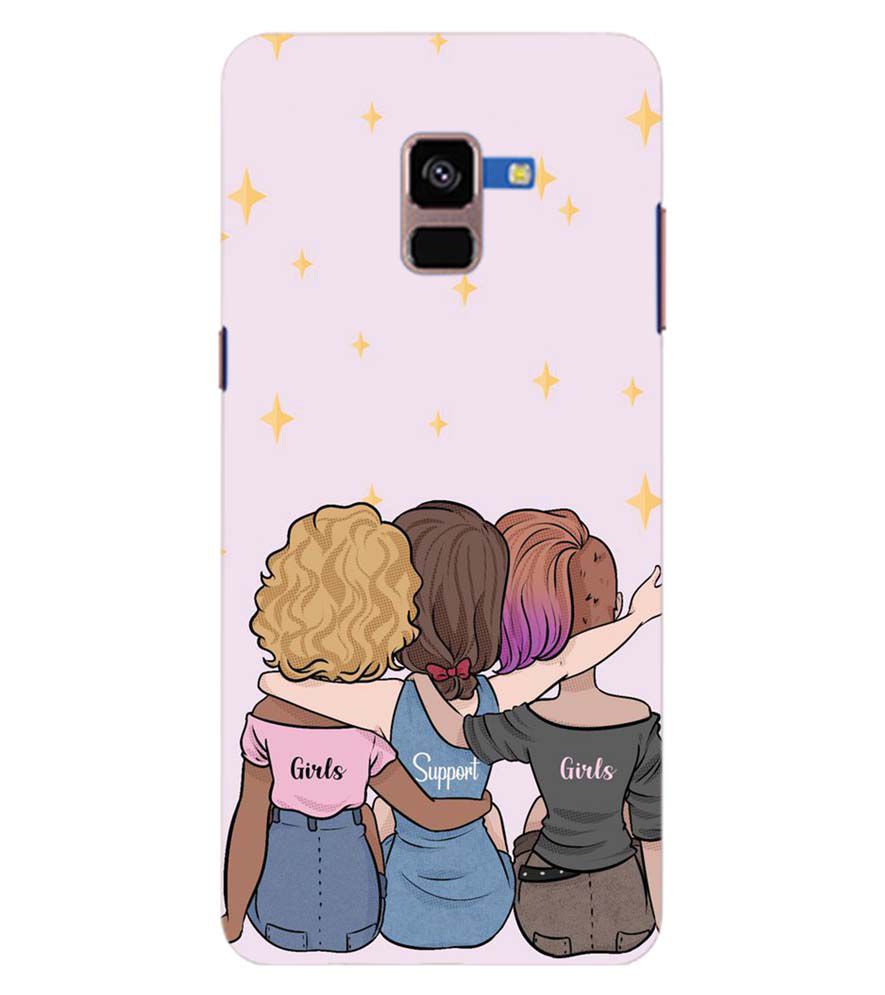 PS1313-Girls Support Girls Back Cover for Samsung Galaxy A8 Plus