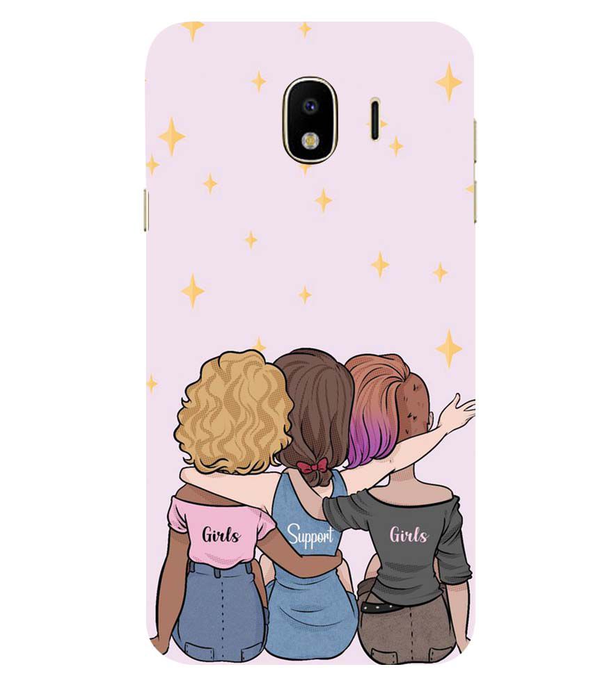 PS1313-Girls Support Girls Back Cover for Samsung Galaxy J4 (2018)