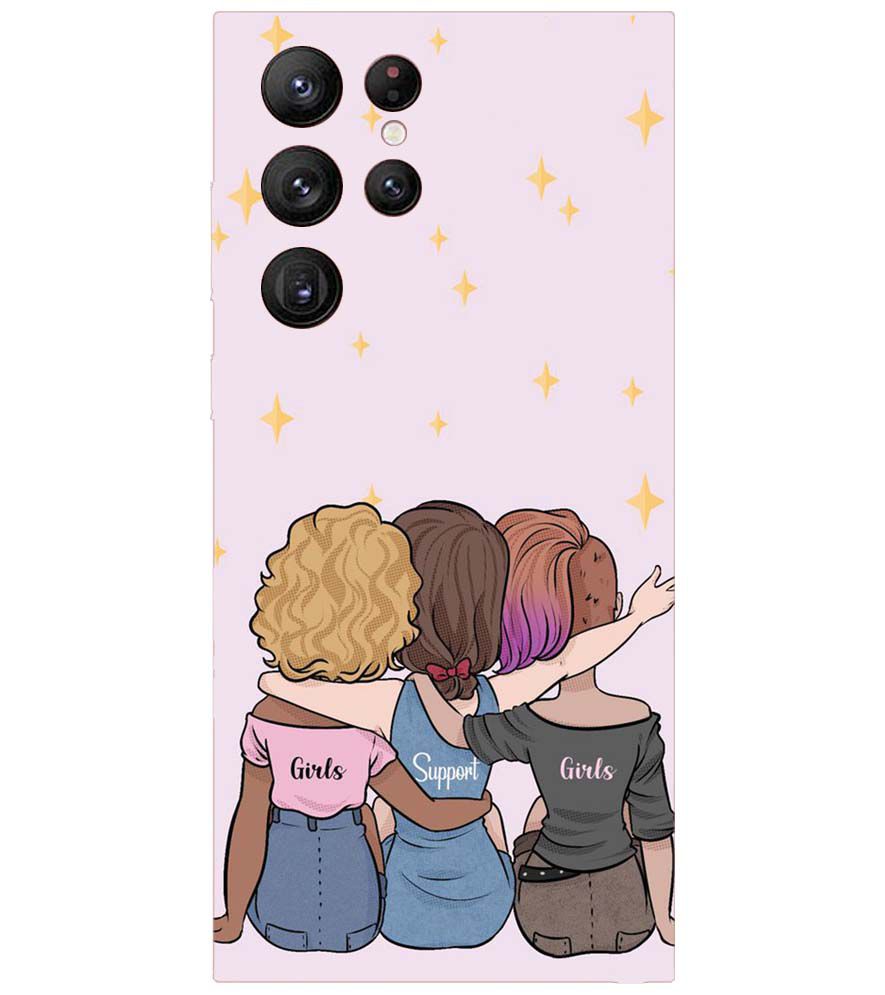 PS1313-Girls Support Girls Back Cover for Samsung Galaxy S22 Ultra 5G