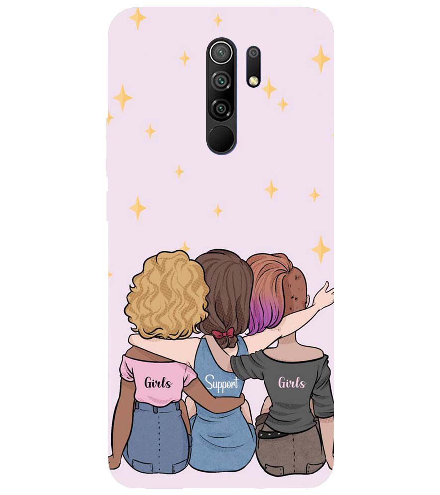 PS1313-Girls Support Girls Back Cover for Xiaomi Poco M2