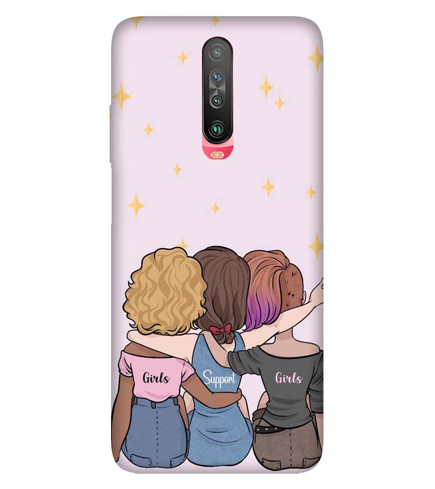 PS1313-Girls Support Girls Back Cover for Xiaomi Poco X2