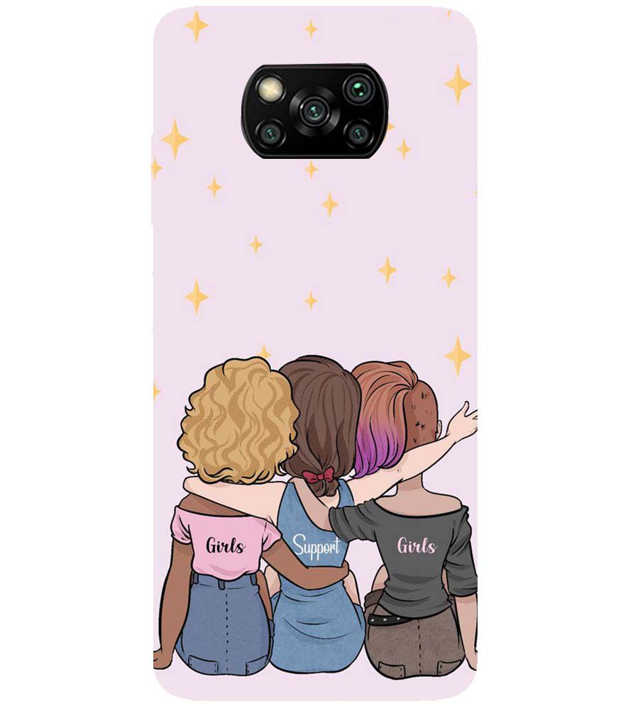 PS1313-Girls Support Girls Back Cover for Xiaomi Poco X3 Pro