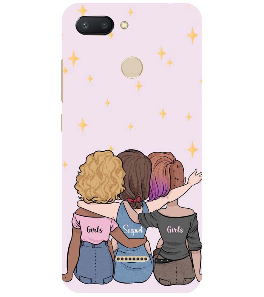 PS1313-Girls Support Girls Back Cover for Xiaomi Redmi 6