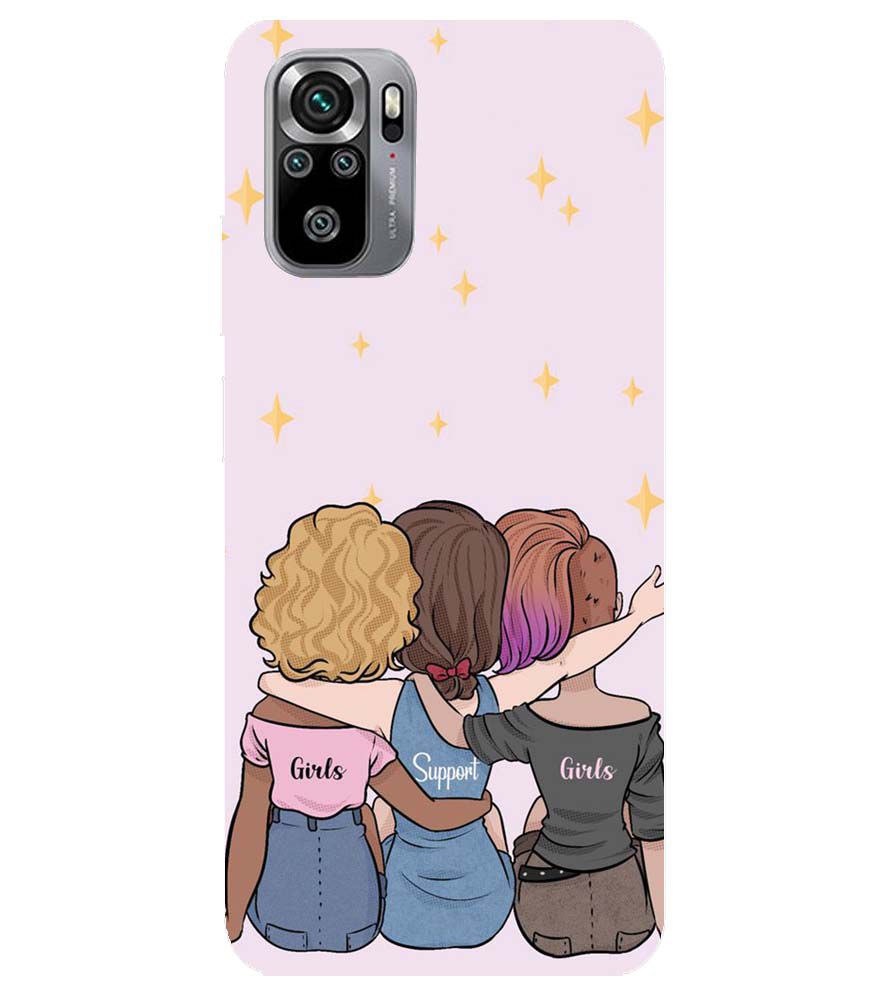 PS1313-Girls Support Girls Back Cover for Xiaomi Redmi Note 10