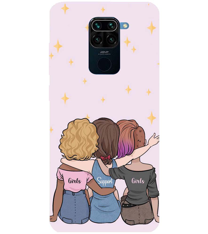 PS1313-Girls Support Girls Back Cover for Xiaomi Redmi Note 9