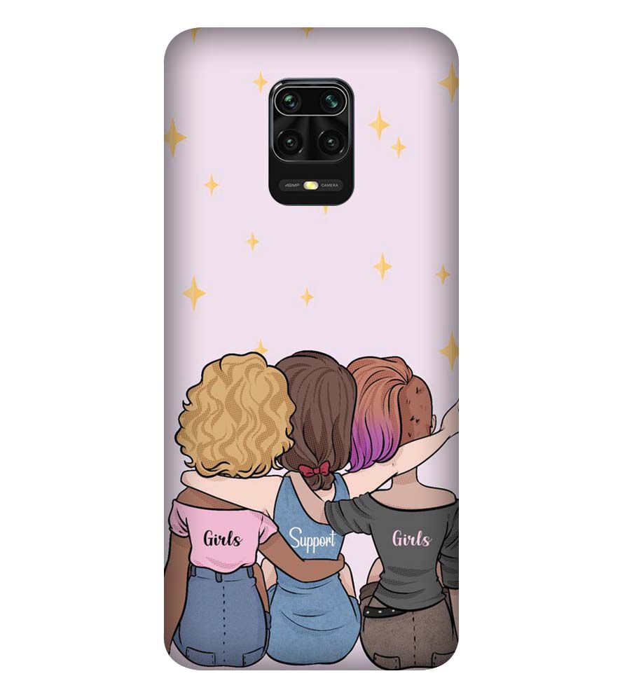 PS1313-Girls Support Girls Back Cover for Xiaomi Redmi Note 9 Pro