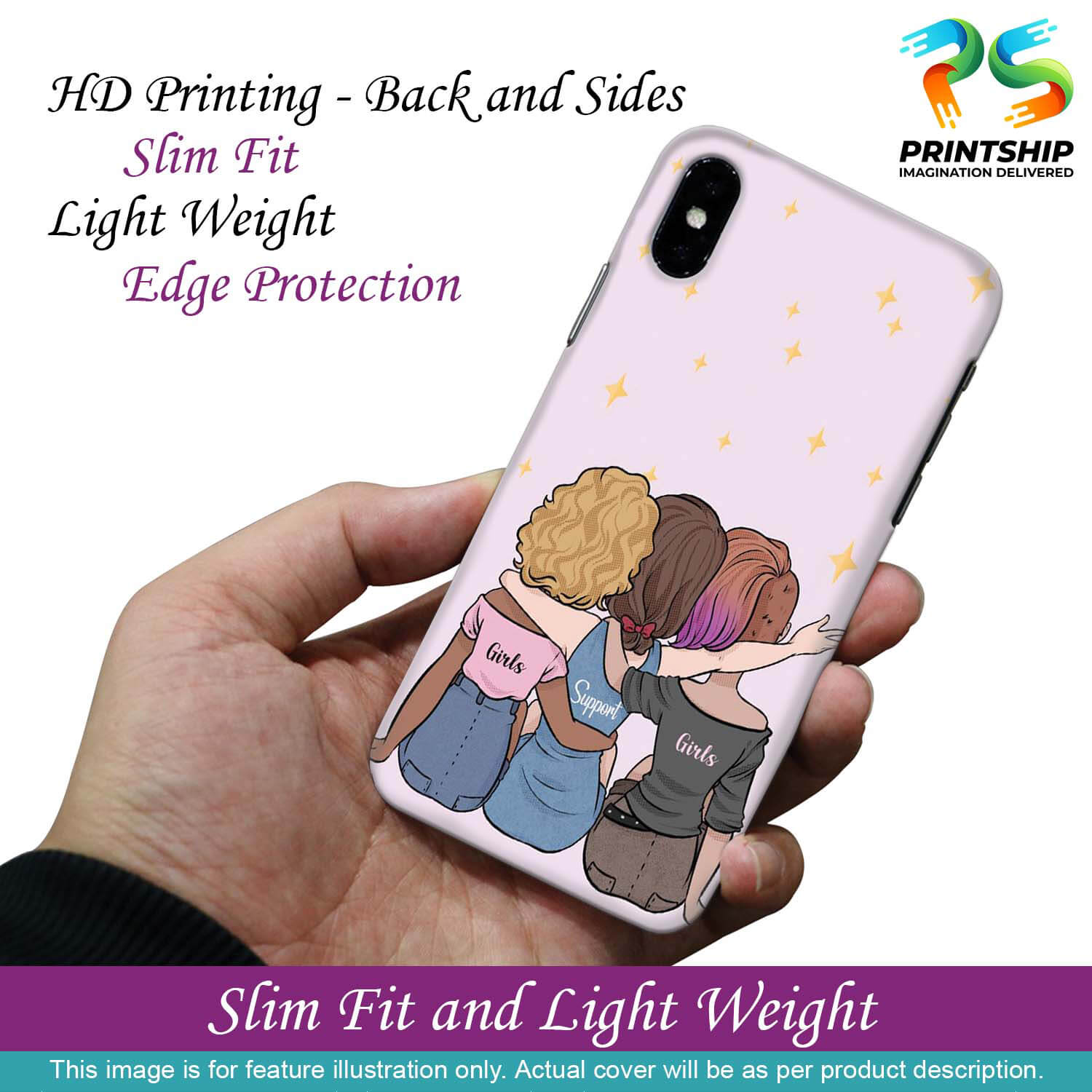 PS1313-Girls Support Girls Back Cover for Xiaomi Redmi Note 10S