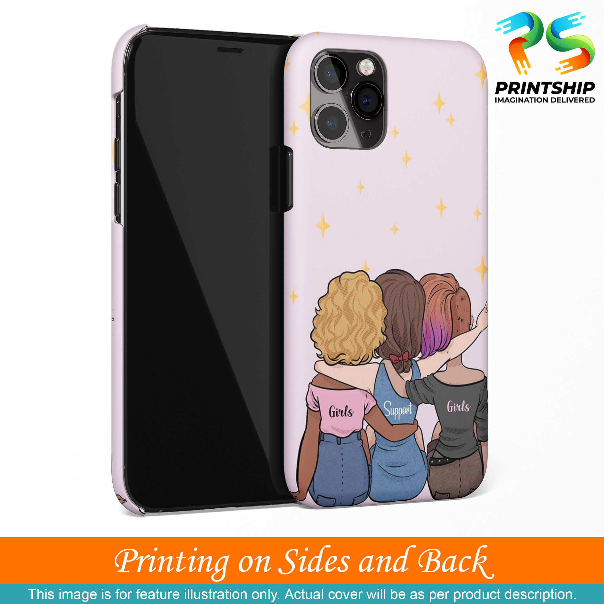 PS1313-Girls Support Girls Back Cover for Apple iPhone XS Max-Image3