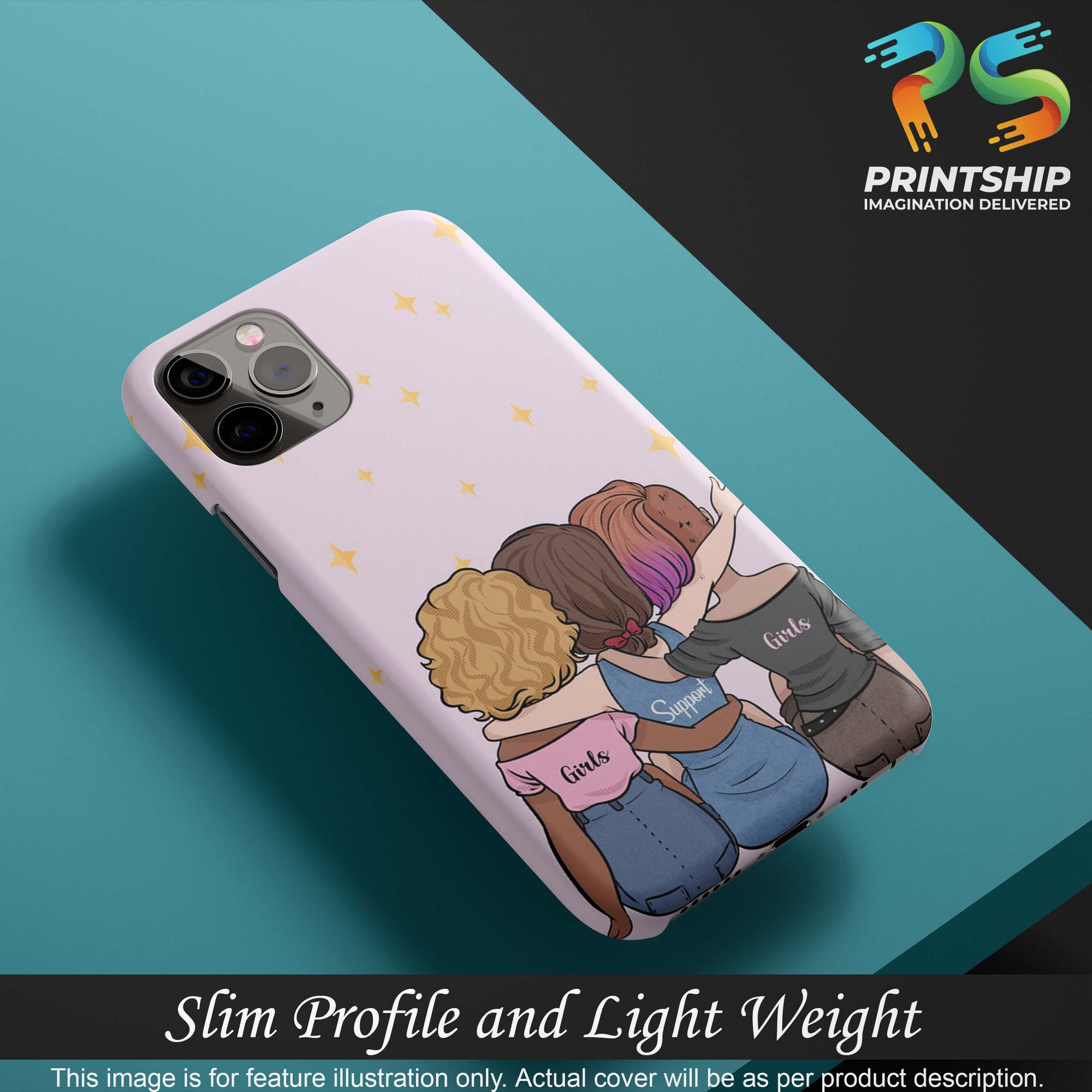 PS1313-Girls Support Girls Back Cover for Xiaomi Redmi Note 4-Image4