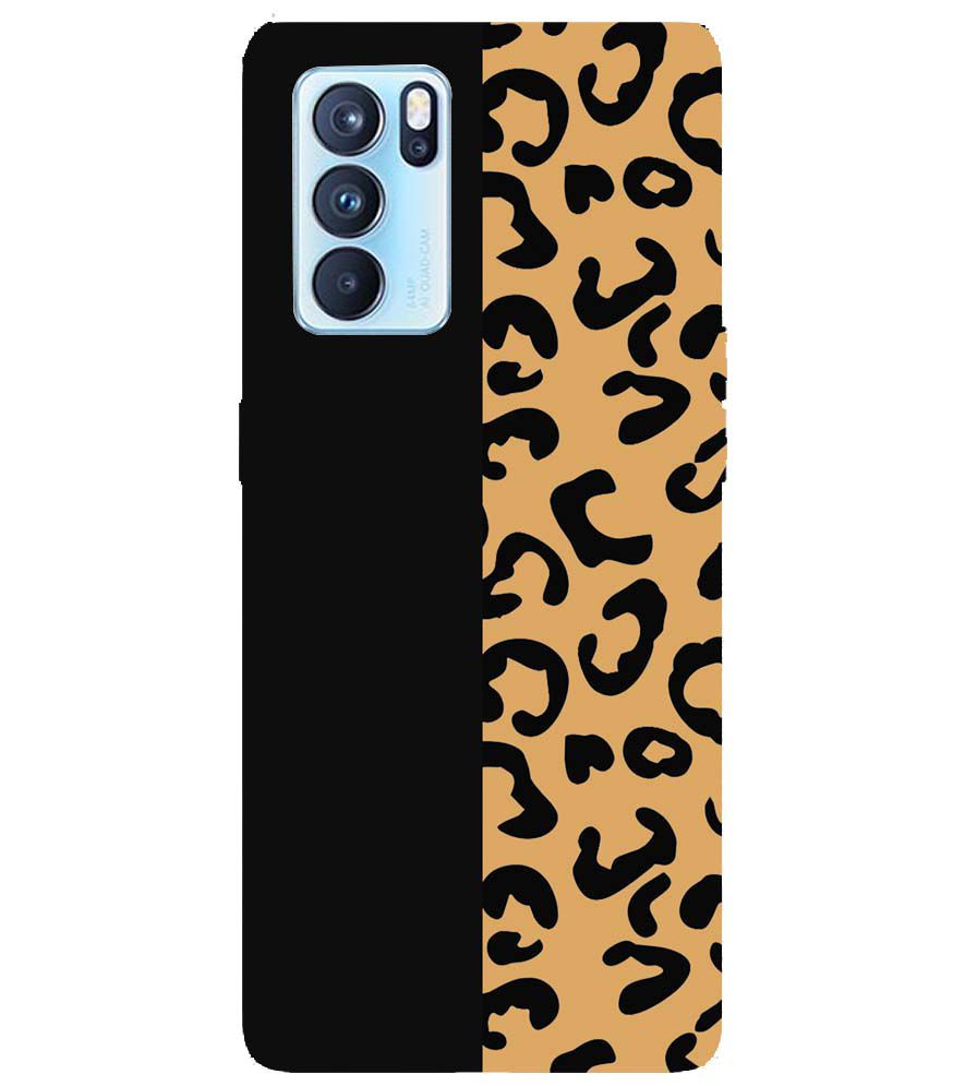 PS1315-Animal Black Pattern Back Cover for Oppo Reno6 5G