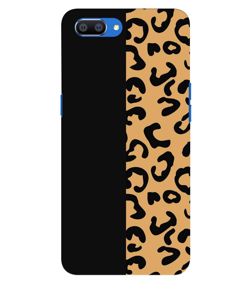 PS1315-Animal Black Pattern Back Cover for Oppo Realme C1