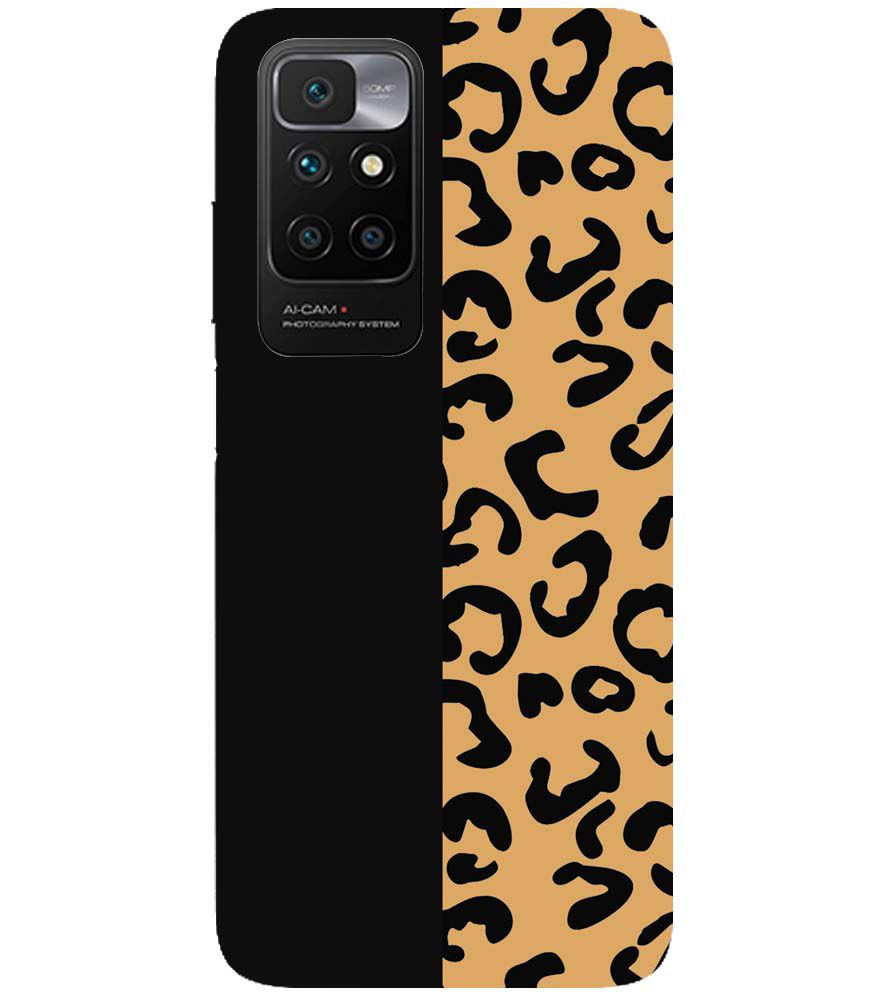 PS1315-Animal Black Pattern Back Cover for Xiaomi Redmi 10 Prime