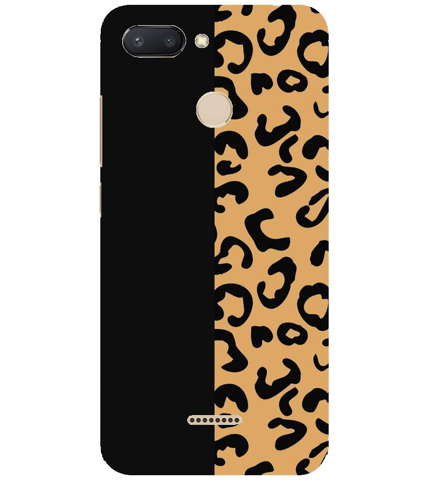 PS1315-Animal Black Pattern Back Cover for Xiaomi Redmi 6