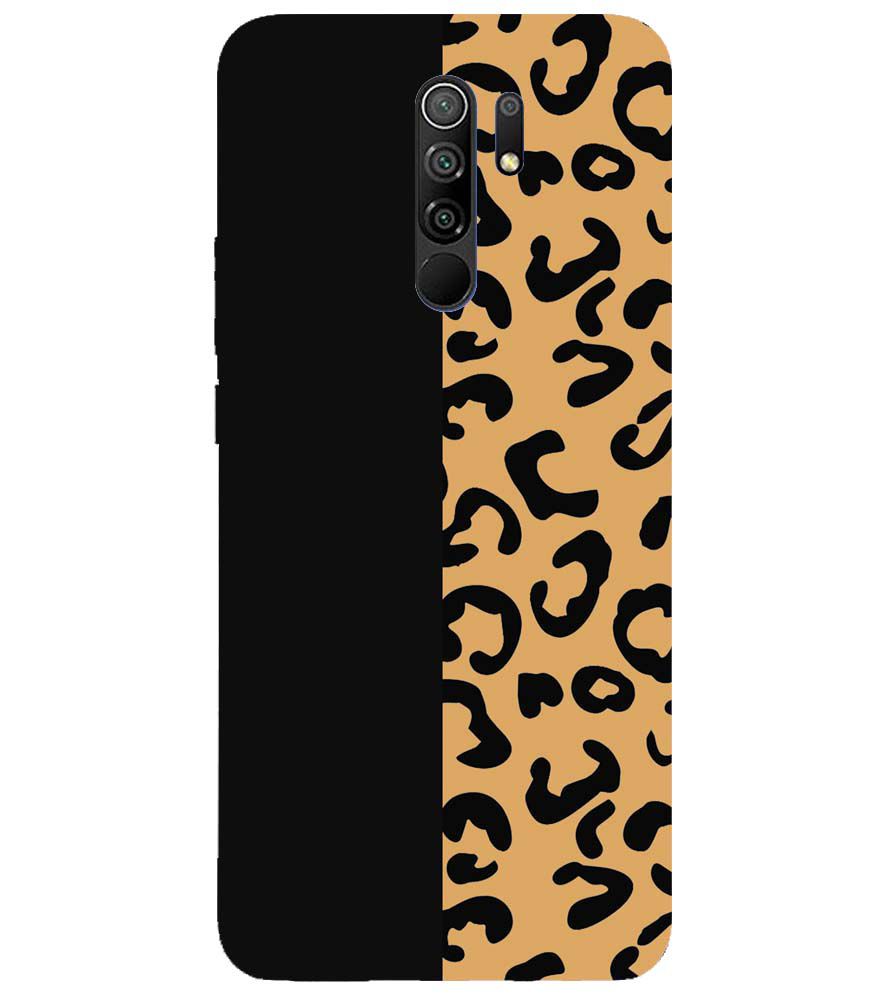 PS1315-Animal Black Pattern Back Cover for Xiaomi Redmi 9 Prime