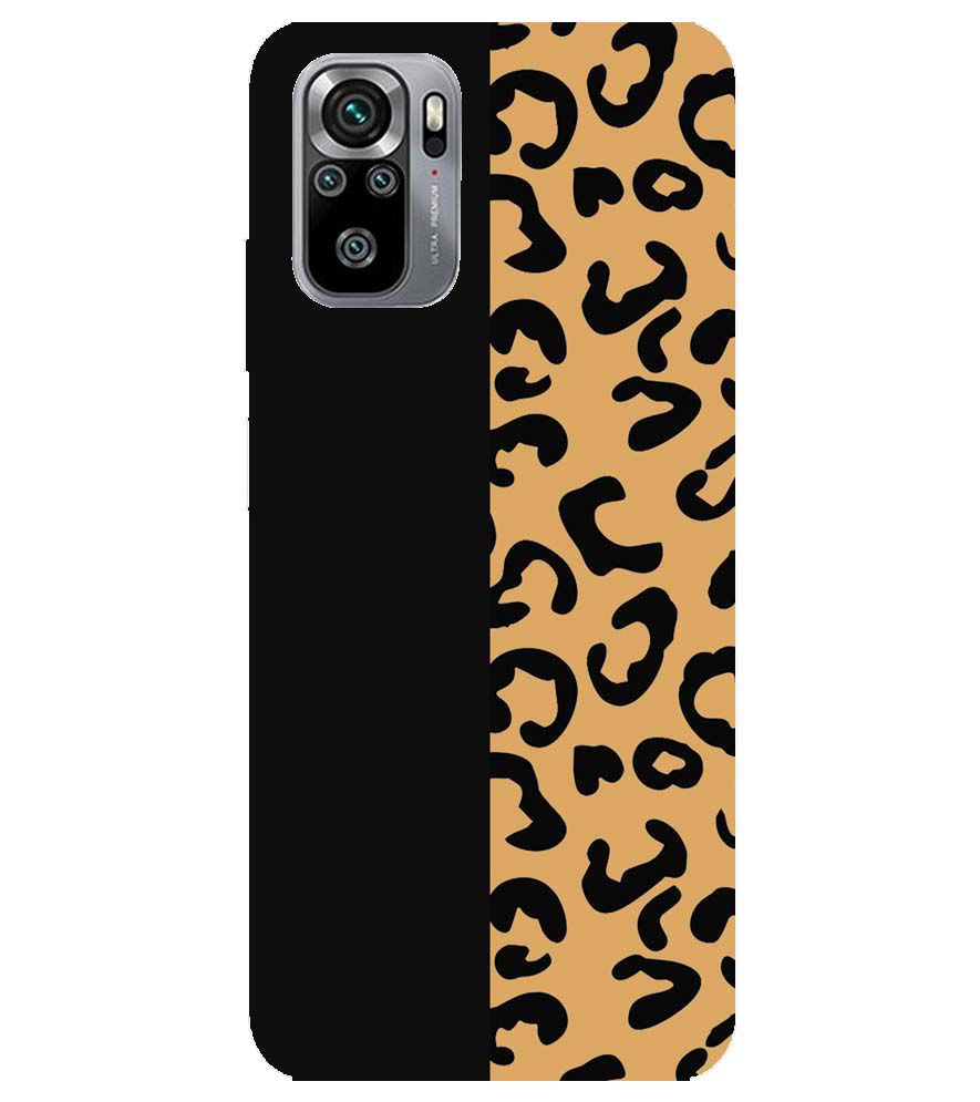 PS1315-Animal Black Pattern Back Cover for Xiaomi Redmi Note 10