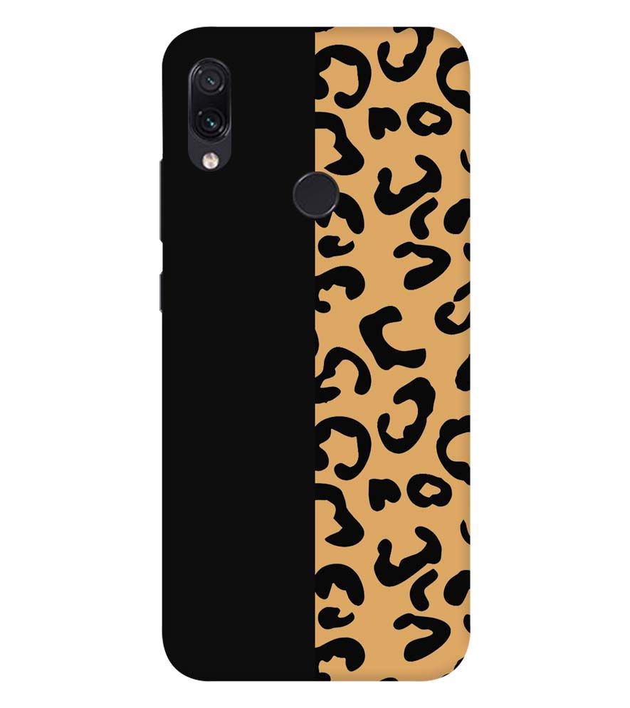 PS1315-Animal Black Pattern Back Cover for Xiaomi Redmi Note 7S