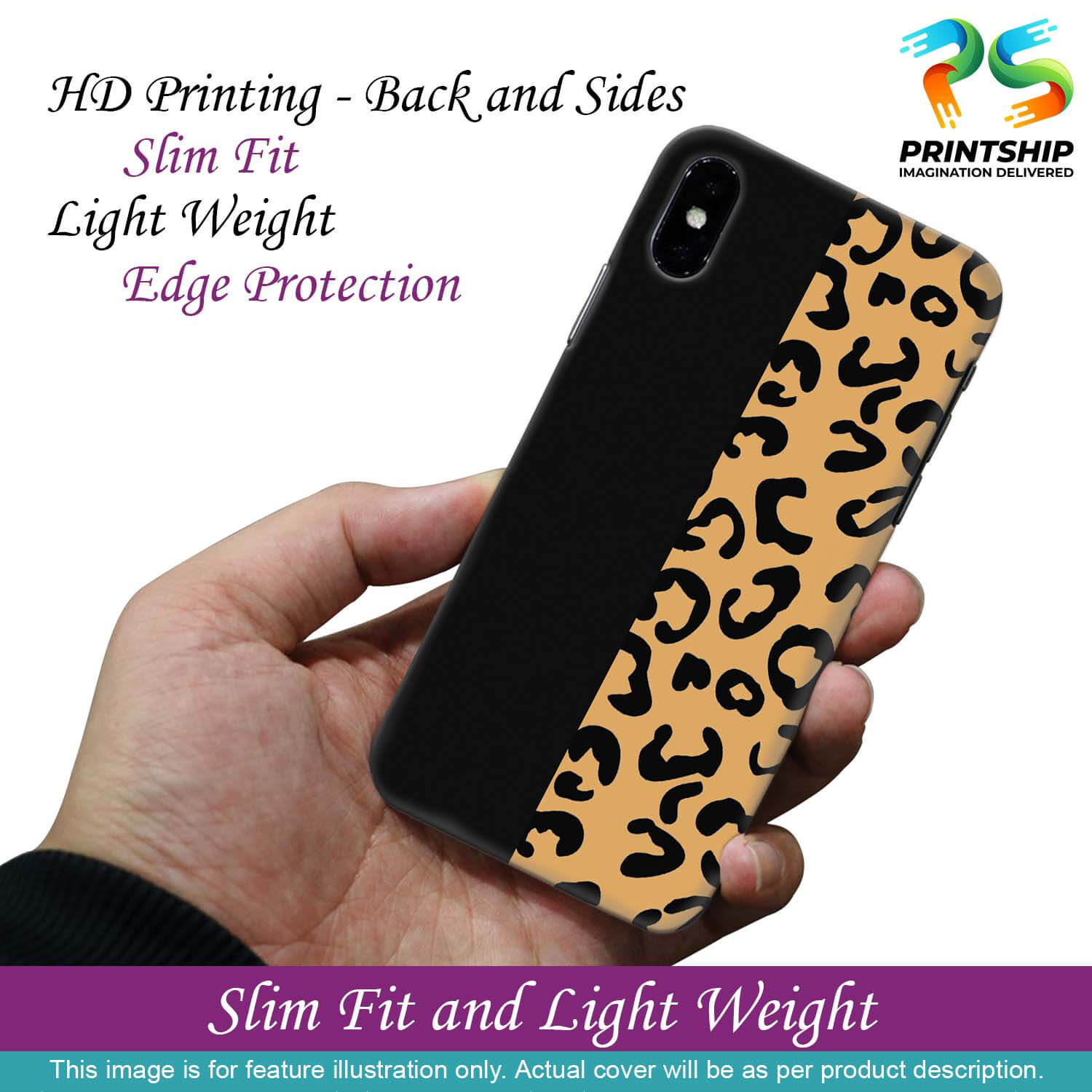 PS1315-Animal Black Pattern Back Cover for Xiaomi Redmi A2