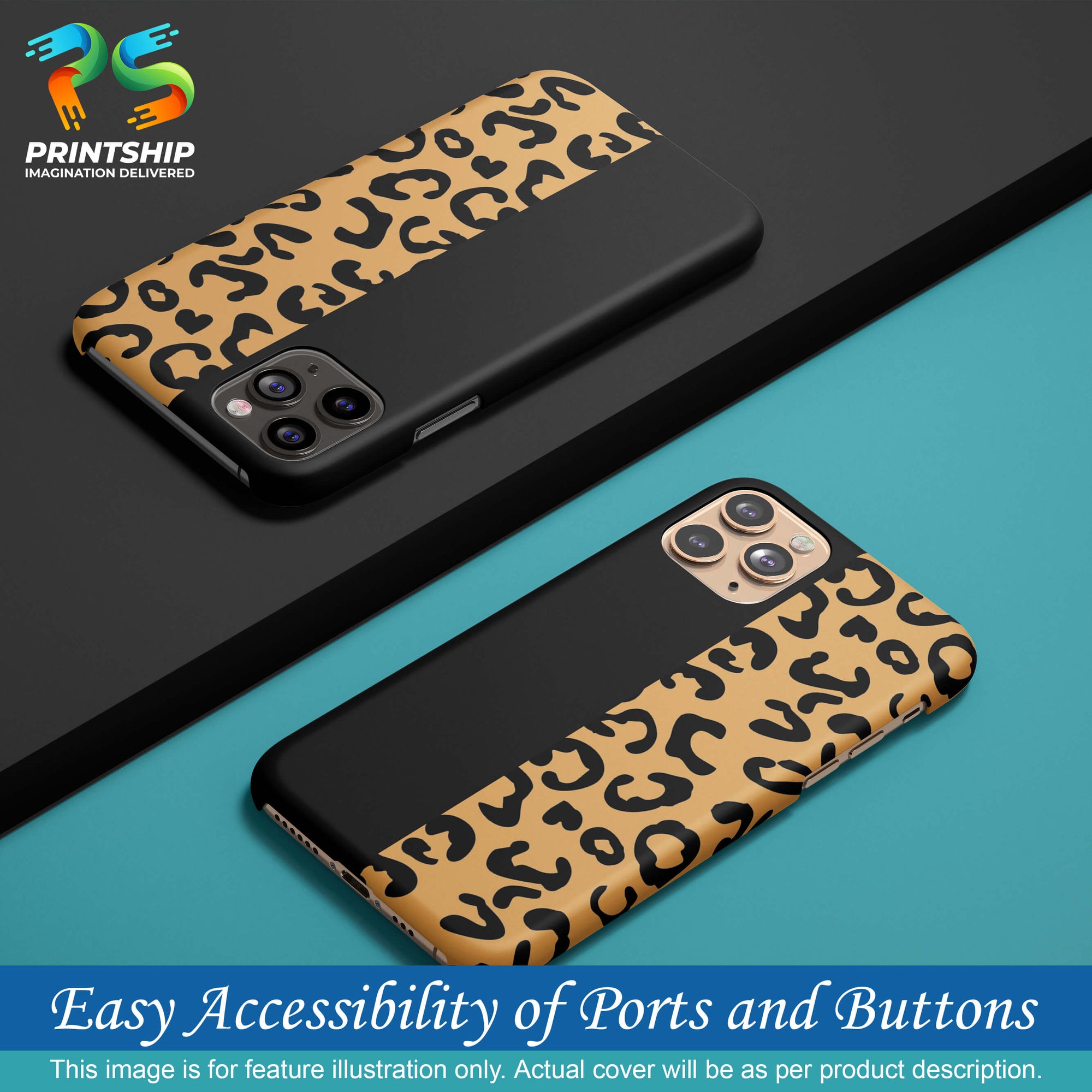 PS1315-Animal Black Pattern Back Cover for Realme Narzo 10A-Image5