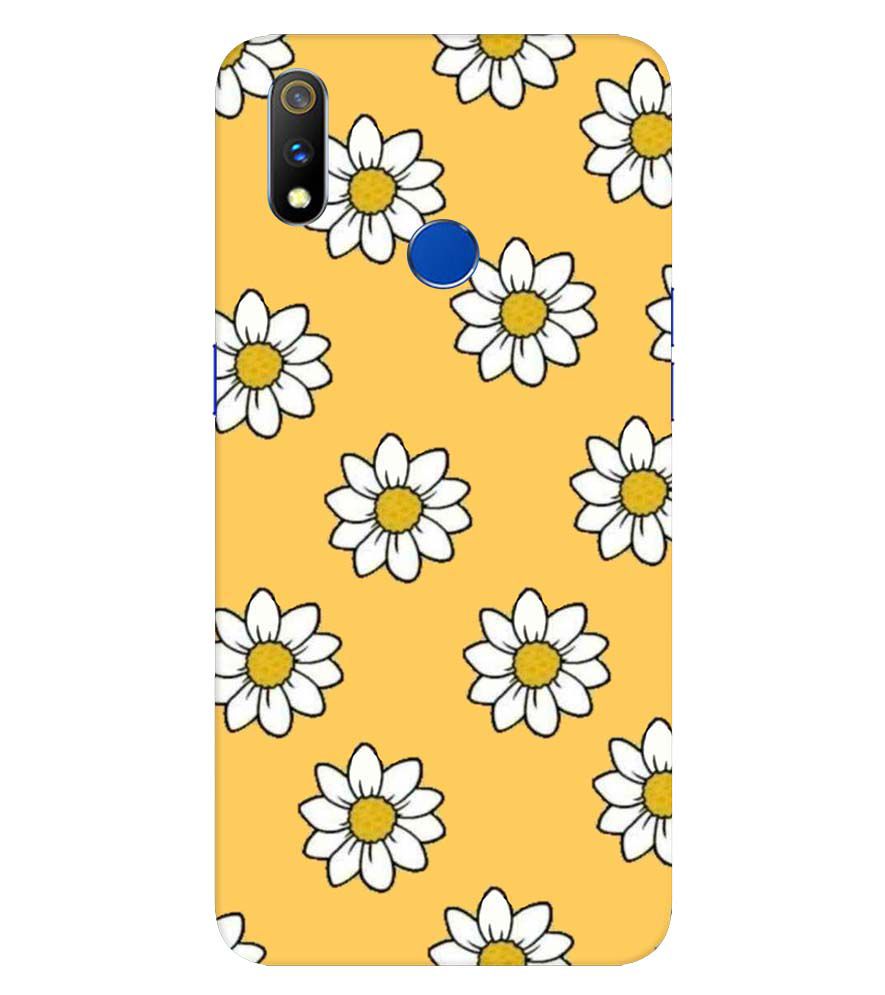 PS1316-White Sunflower Back Cover for  Realme X Lite