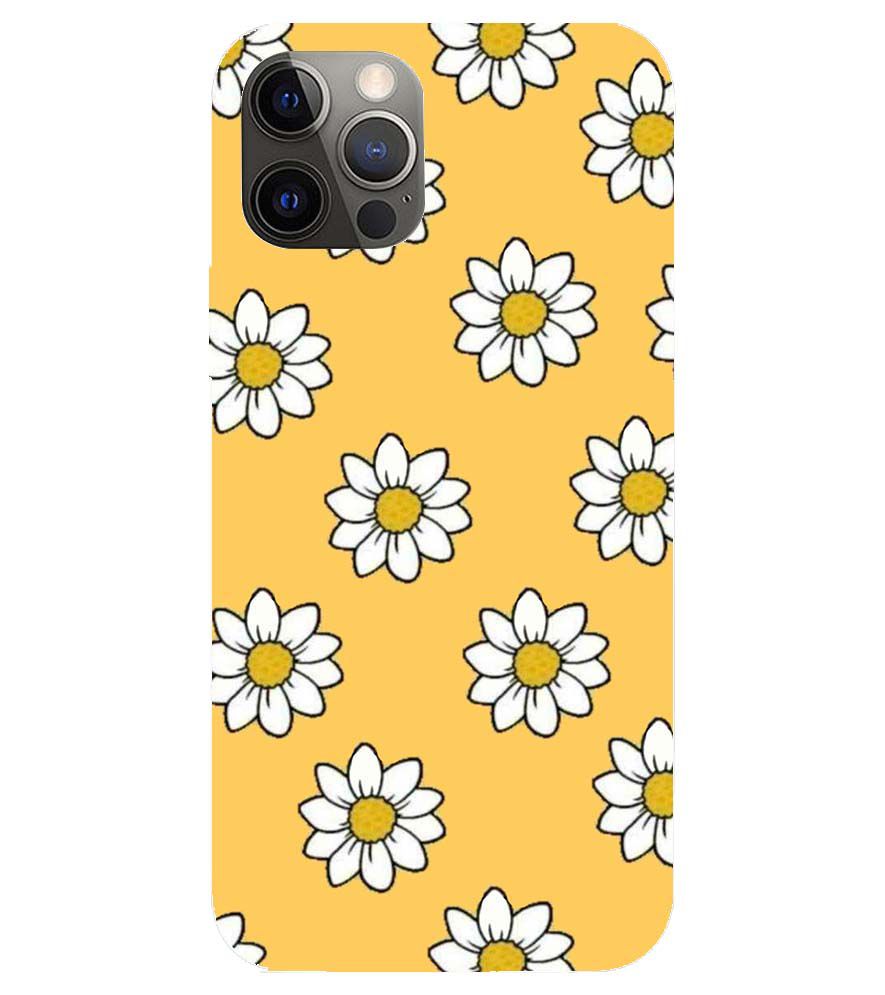 PS1316-White Sunflower Back Cover for Apple iPhone 12 Pro