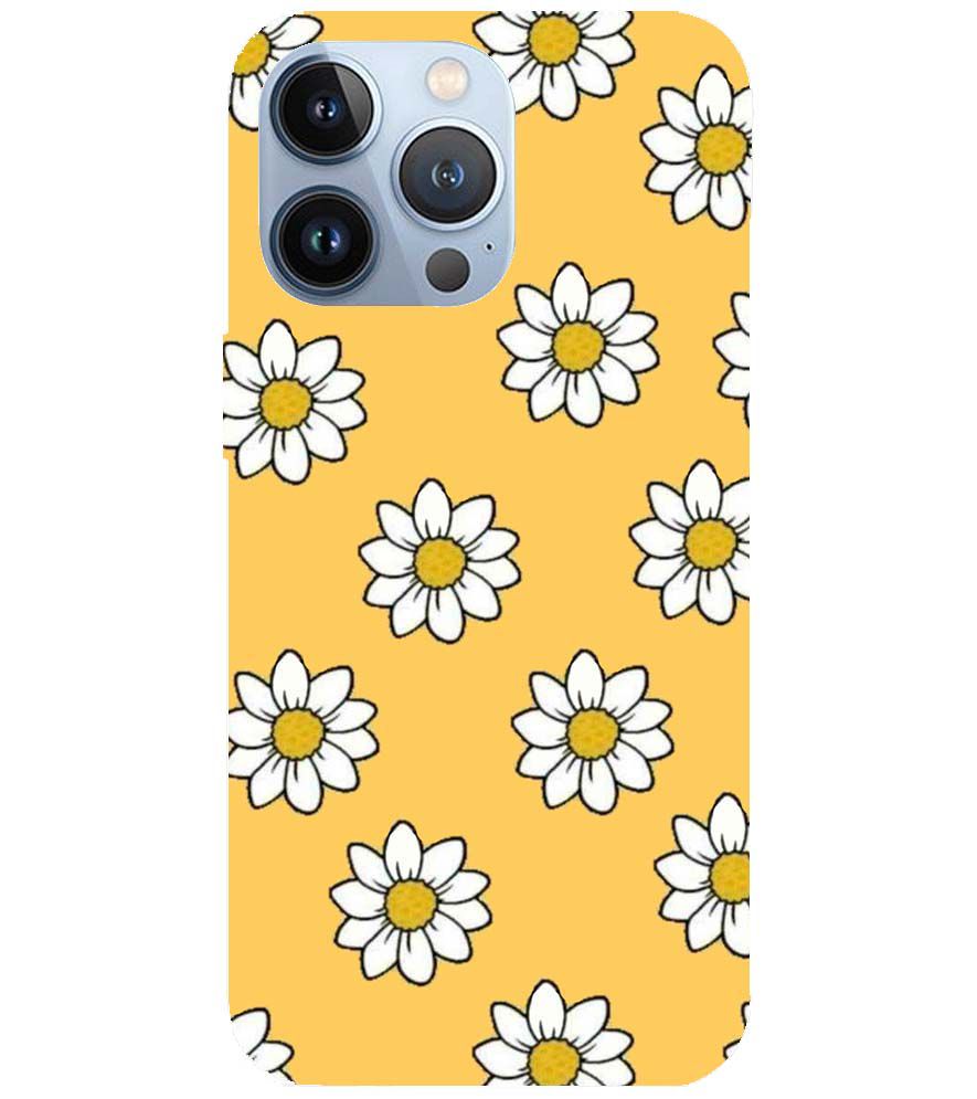 PS1316-White Sunflower Back Cover for Apple iPhone 13 Pro