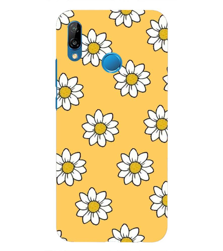 PS1316-White Sunflower Back Cover for Huawei Nova 3e