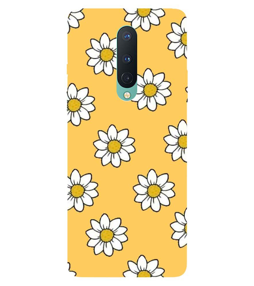 PS1316-White Sunflower Back Cover for OnePlus 8