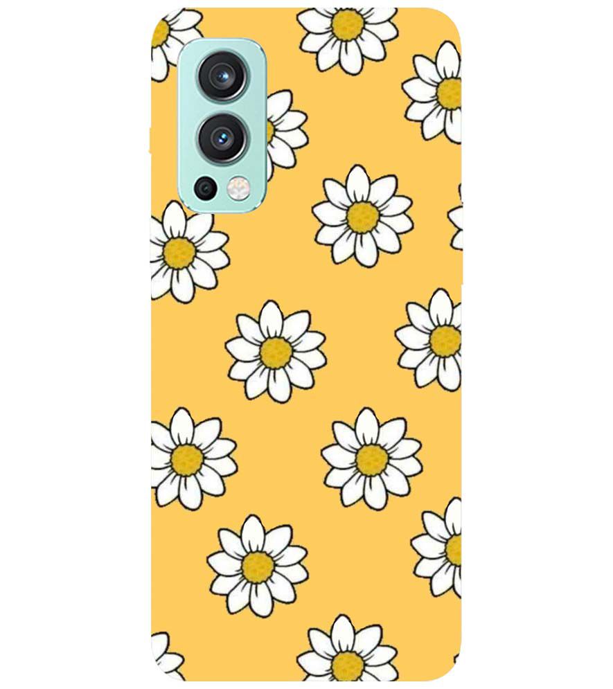 PS1316-White Sunflower Back Cover for OnePlus Nord 2 5G