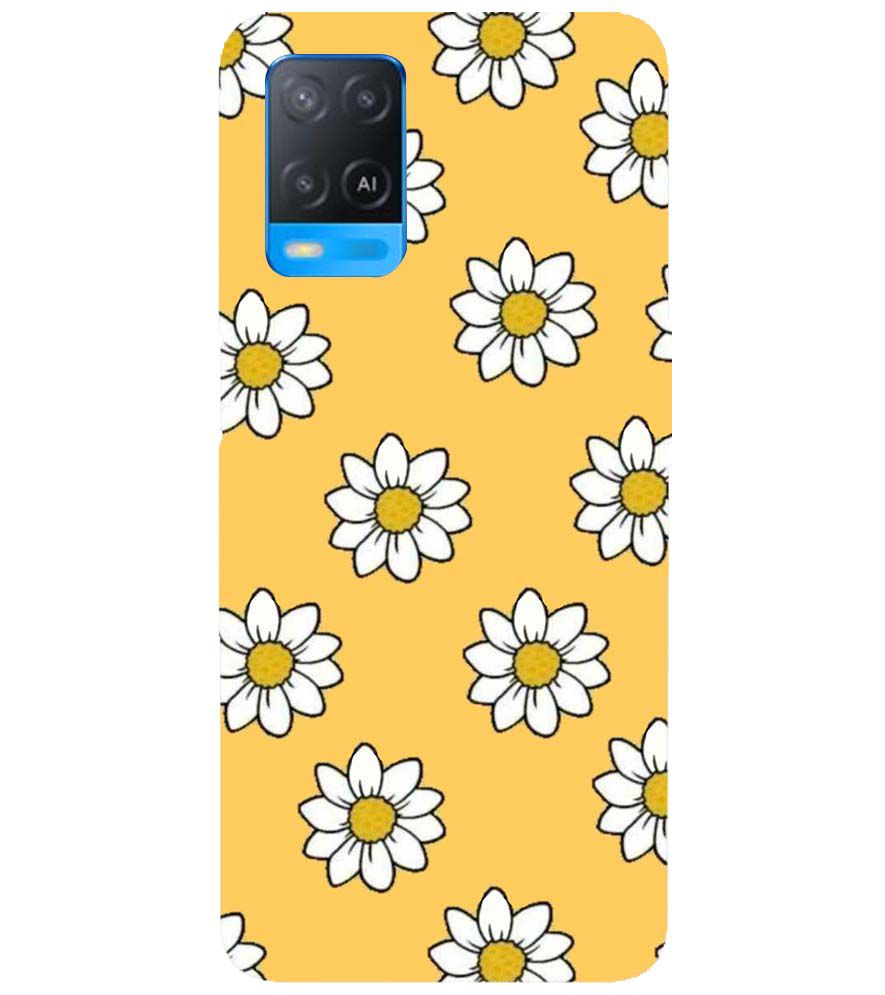 PS1316-White Sunflower Back Cover for Oppo A54