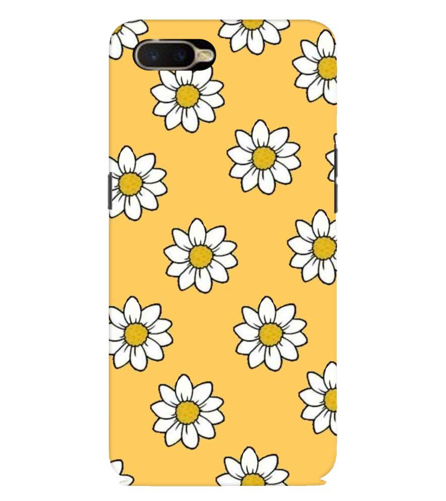 PS1316-White Sunflower Back Cover for Oppo K1