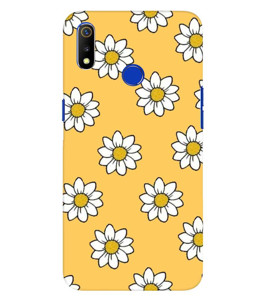 PS1316-White Sunflower Back Cover for Oppo Realme 3