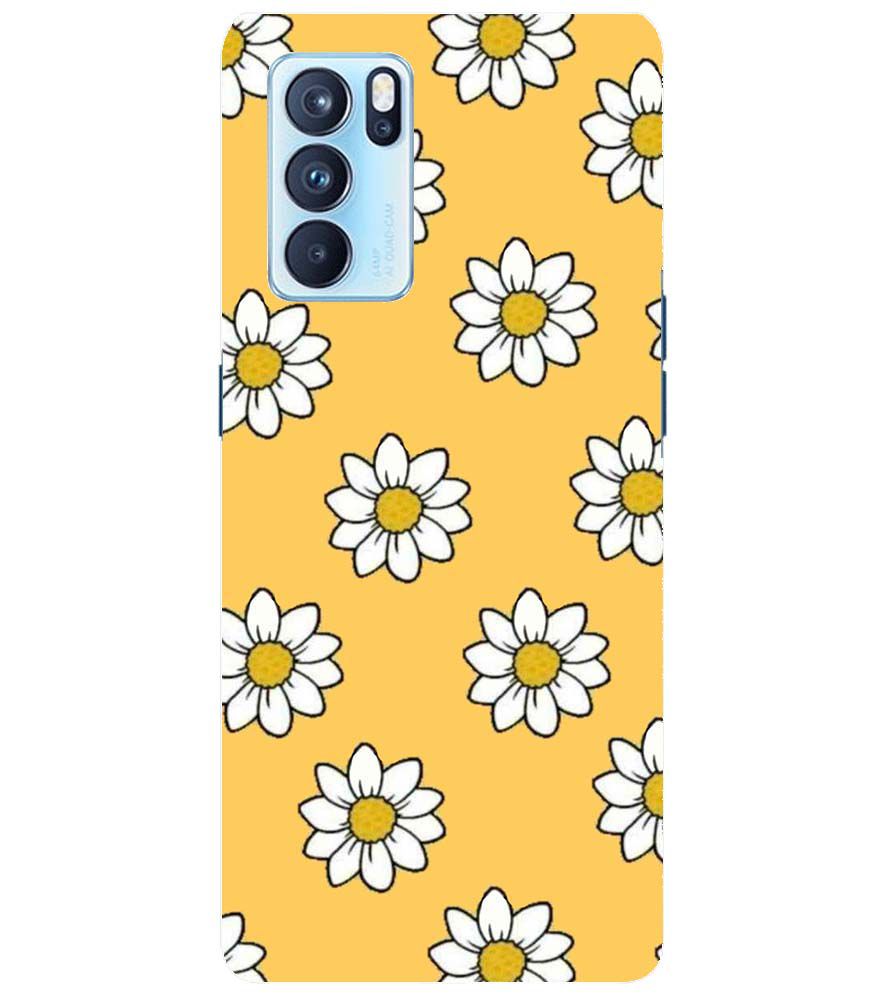 PS1316-White Sunflower Back Cover for Oppo Reno6 Pro 5G