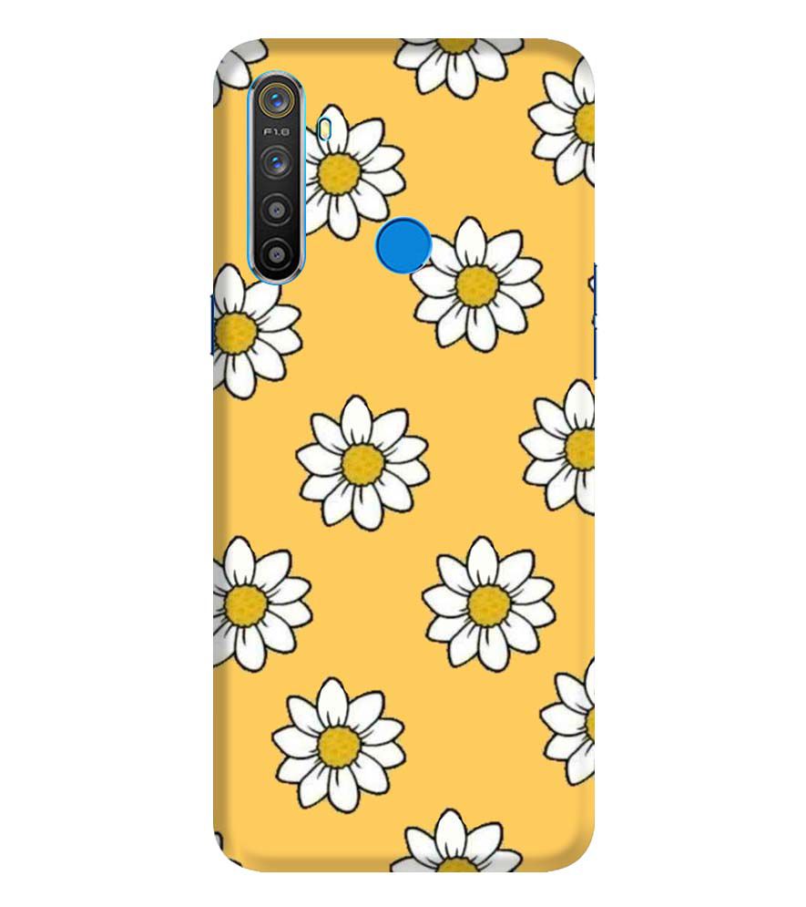 PS1316-White Sunflower Back Cover for Realme 5