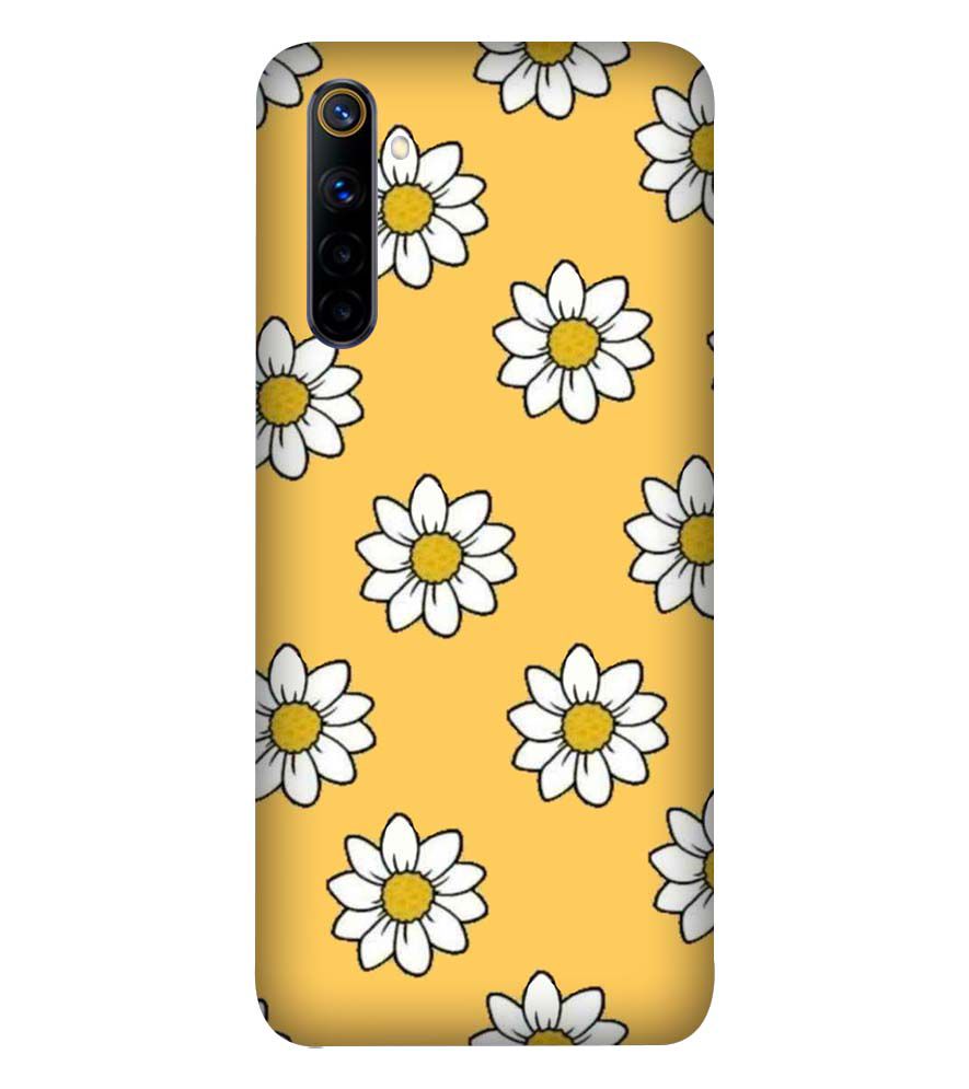 PS1316-White Sunflower Back Cover for Realme 6i