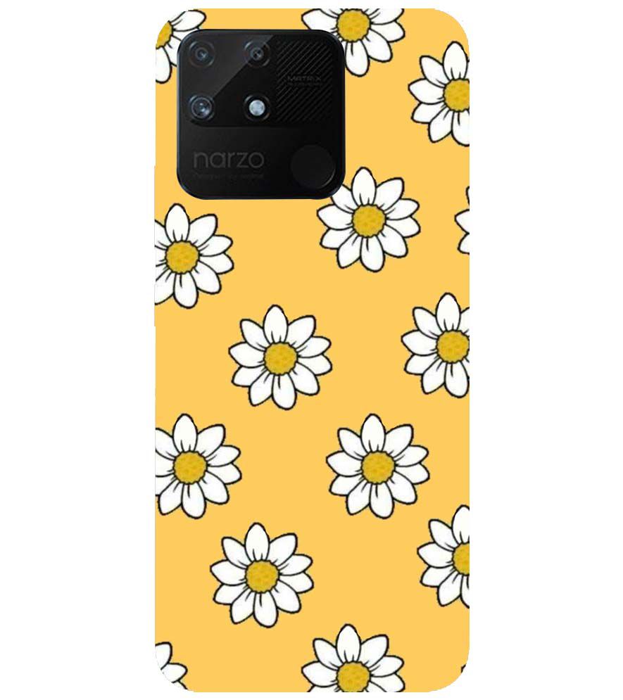 PS1316-White Sunflower Back Cover for Realme Narzo 50A