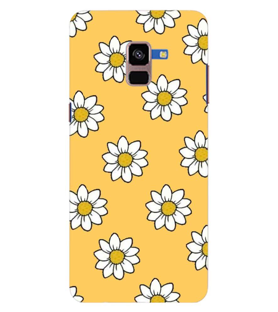 PS1316-White Sunflower Back Cover for Samsung Galaxy A8 Plus