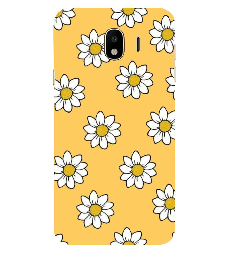 PS1316-White Sunflower Back Cover for Samsung Galaxy J4 (2018)