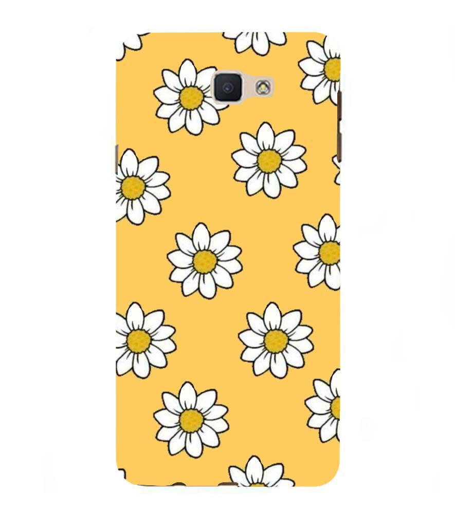 PS1316-White Sunflower Back Cover for Samsung Galaxy J7 Prime (2016)