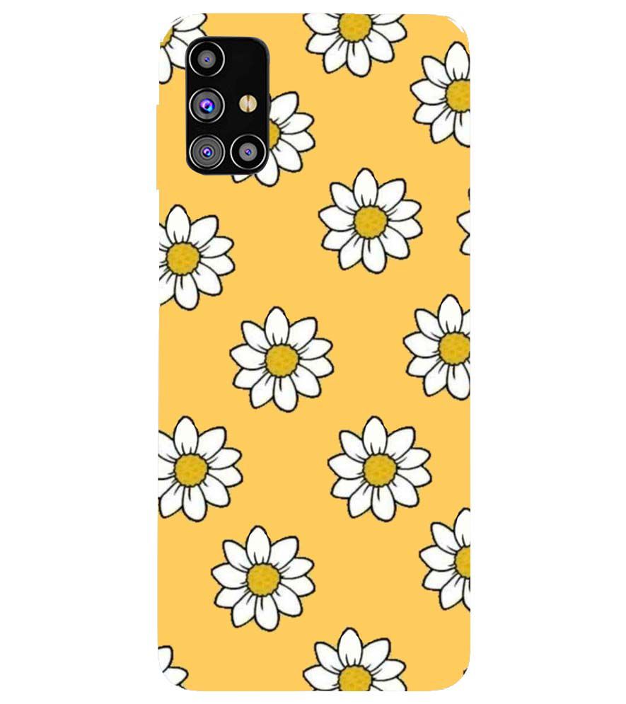 PS1316-White Sunflower Back Cover for Samsung Galaxy M31s