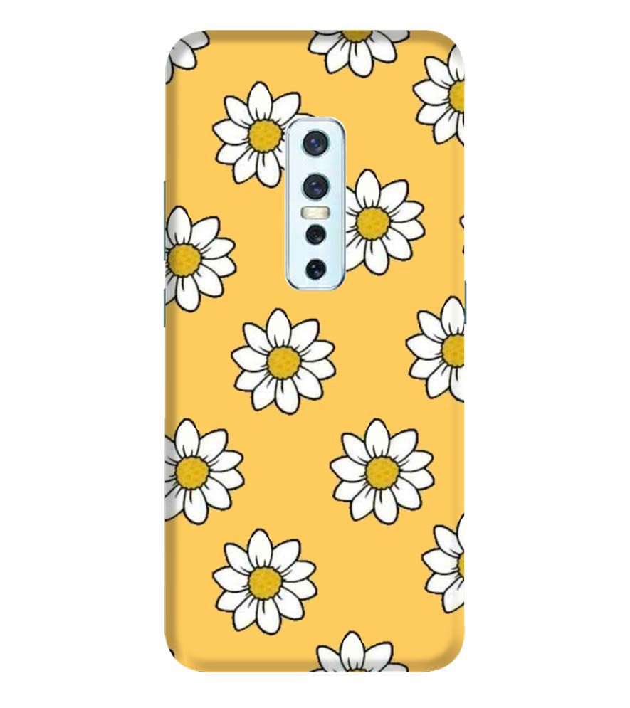 PS1316-White Sunflower Back Cover for Vivo V17 Pro