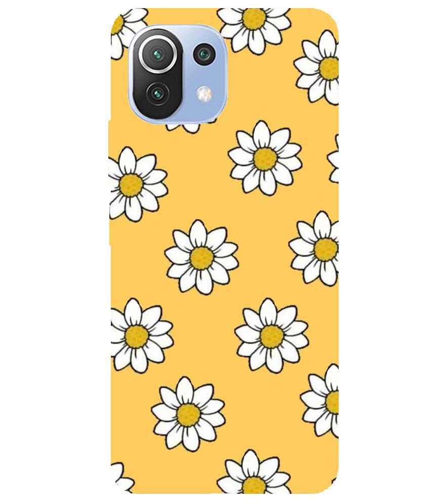 PS1316-White Sunflower Back Cover for Xiaomi Mi 11 Lite