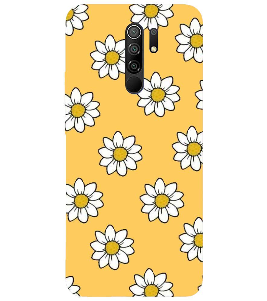 PS1316-White Sunflower Back Cover for Xiaomi Poco M2