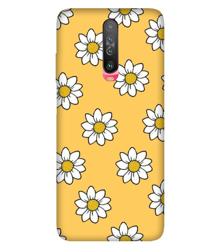 PS1316-White Sunflower Back Cover for Xiaomi Poco X2