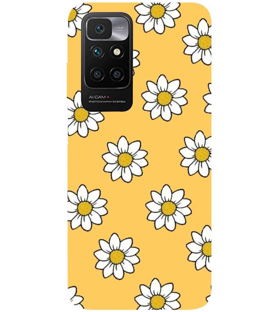 PS1316-White Sunflower Back Cover for Xiaomi Redmi 10 Prime