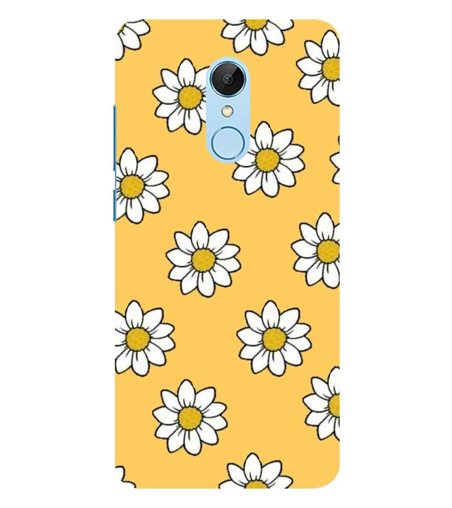 PS1316-White Sunflower Back Cover for Xiaomi Redmi 5