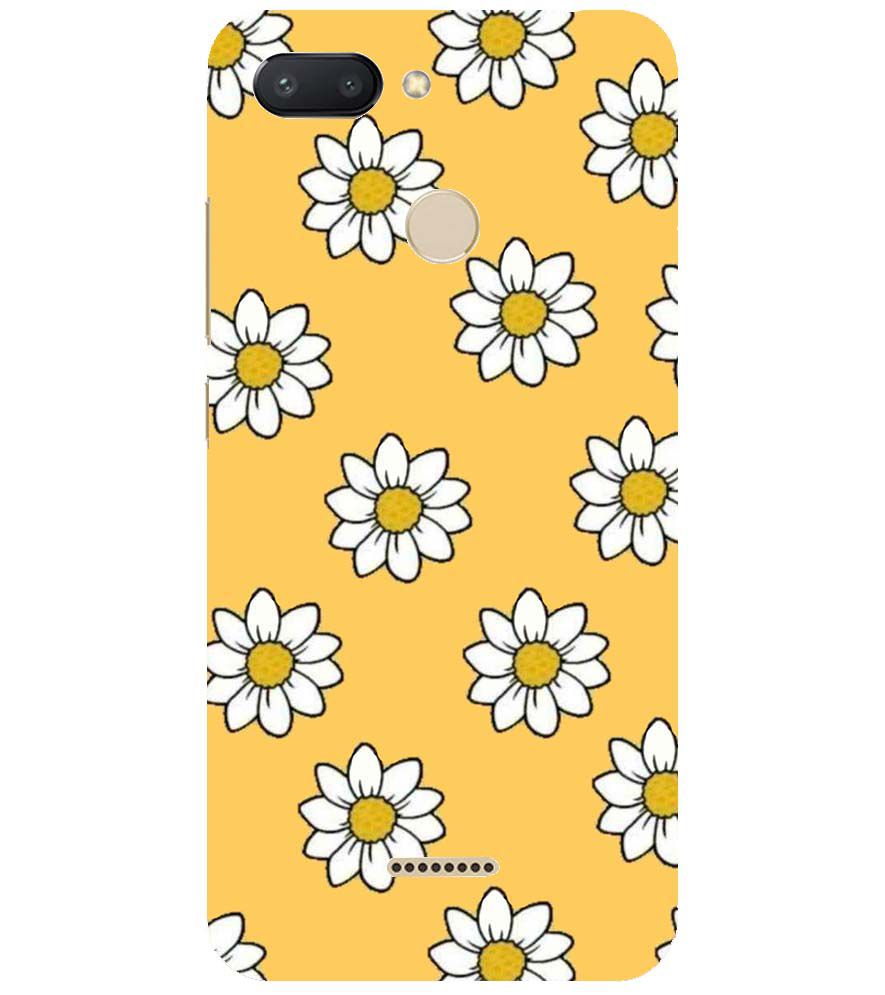 PS1316-White Sunflower Back Cover for Xiaomi Redmi 6