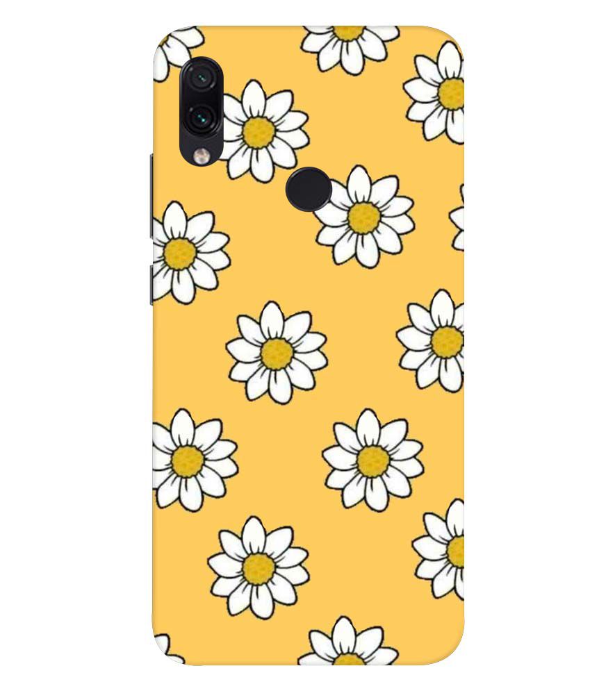 PS1316-White Sunflower Back Cover for Xiaomi Redmi 7