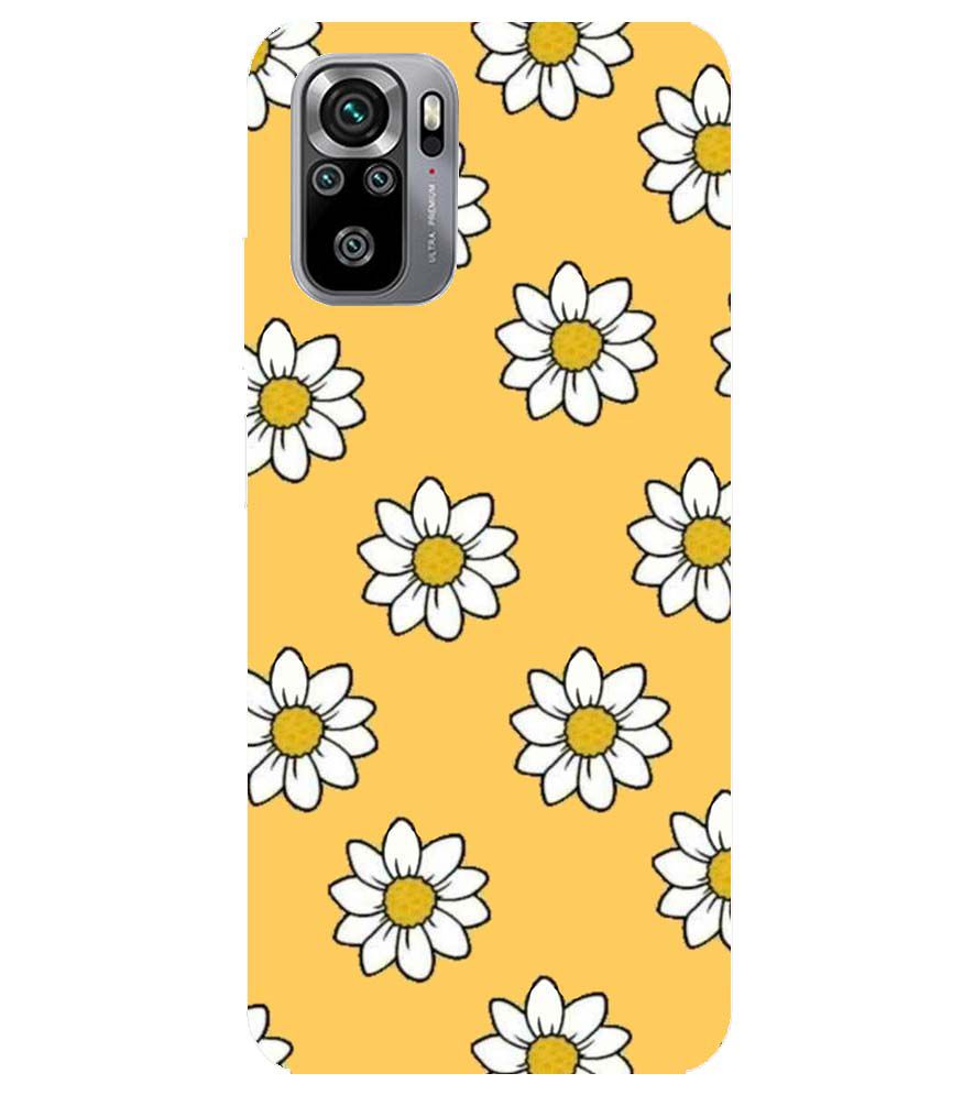 PS1316-White Sunflower Back Cover for Xiaomi Redmi Note 10