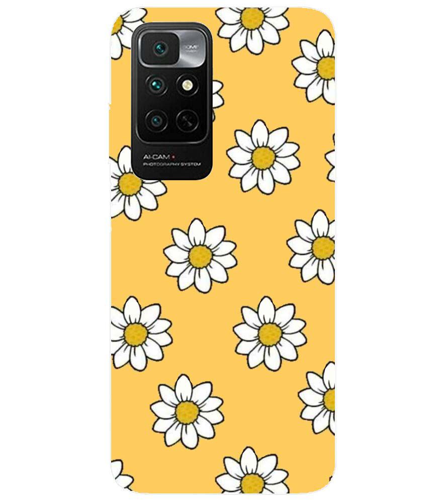 PS1316-White Sunflower Back Cover for Xiaomi Redmi Note 11 4G